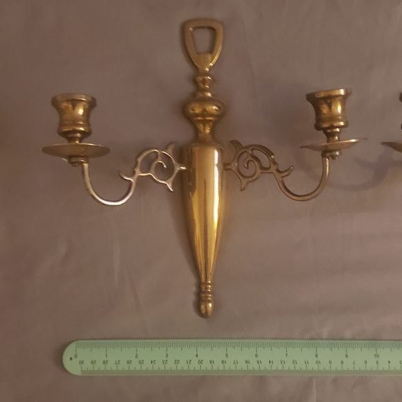 Brass Candleabra Sconces - Picture 3 of 4